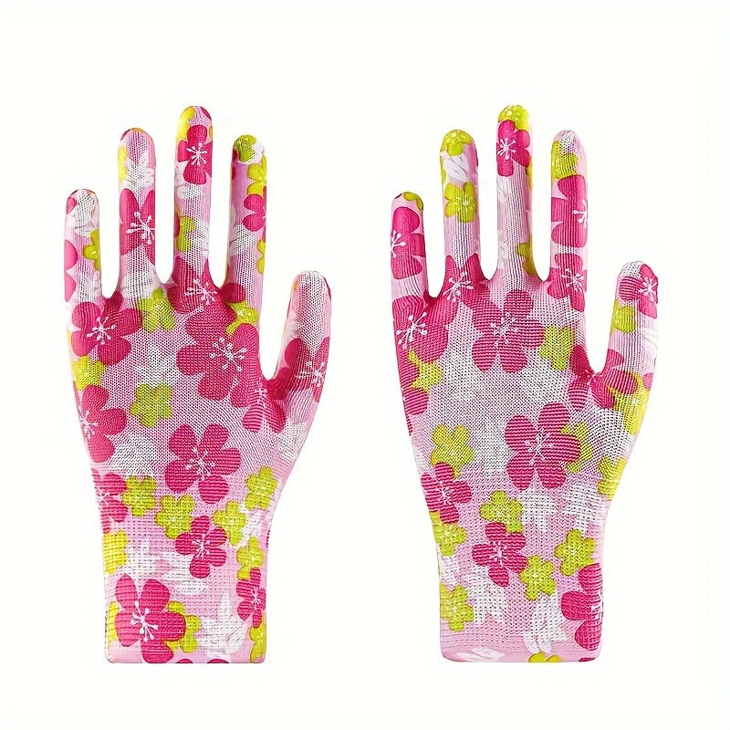 Nylon Garden Gloves for Women Available in 6 10 12 24 Pcs Flexible Finger Protection for Planting Weeding Seeding
