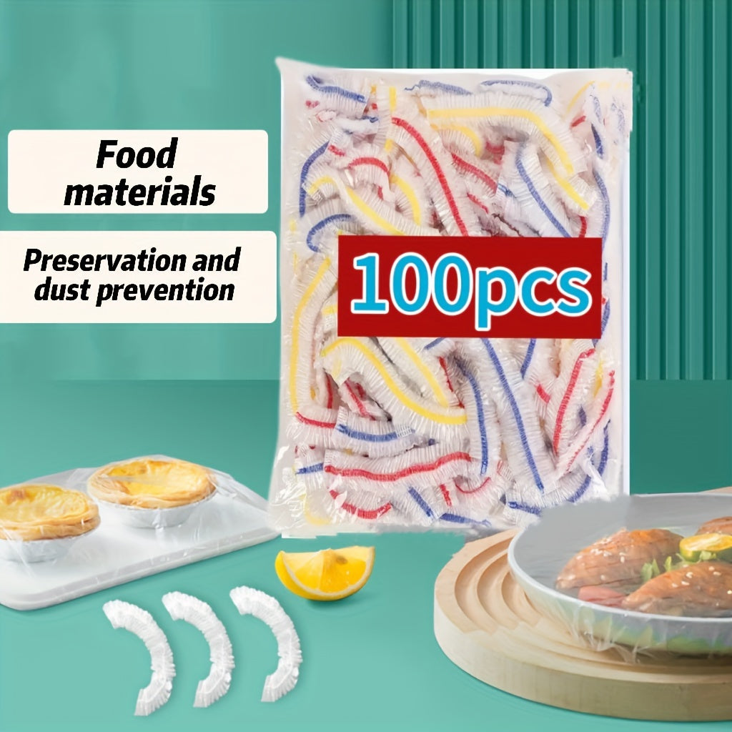 Food Grade PE Fresh-Keeping Bags Set, Disposable Cling Film Wraps for Kitchen