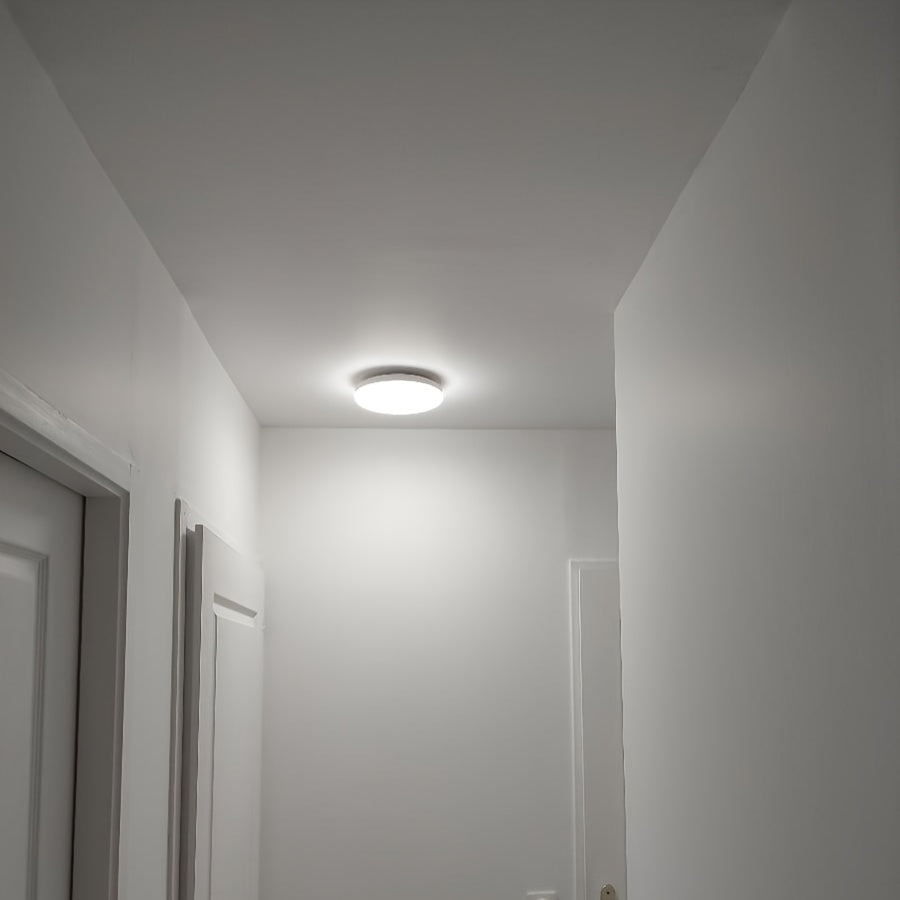 6000K LED Ceiling Light with Motion Sensor Indoor Flush Mount Plastic White