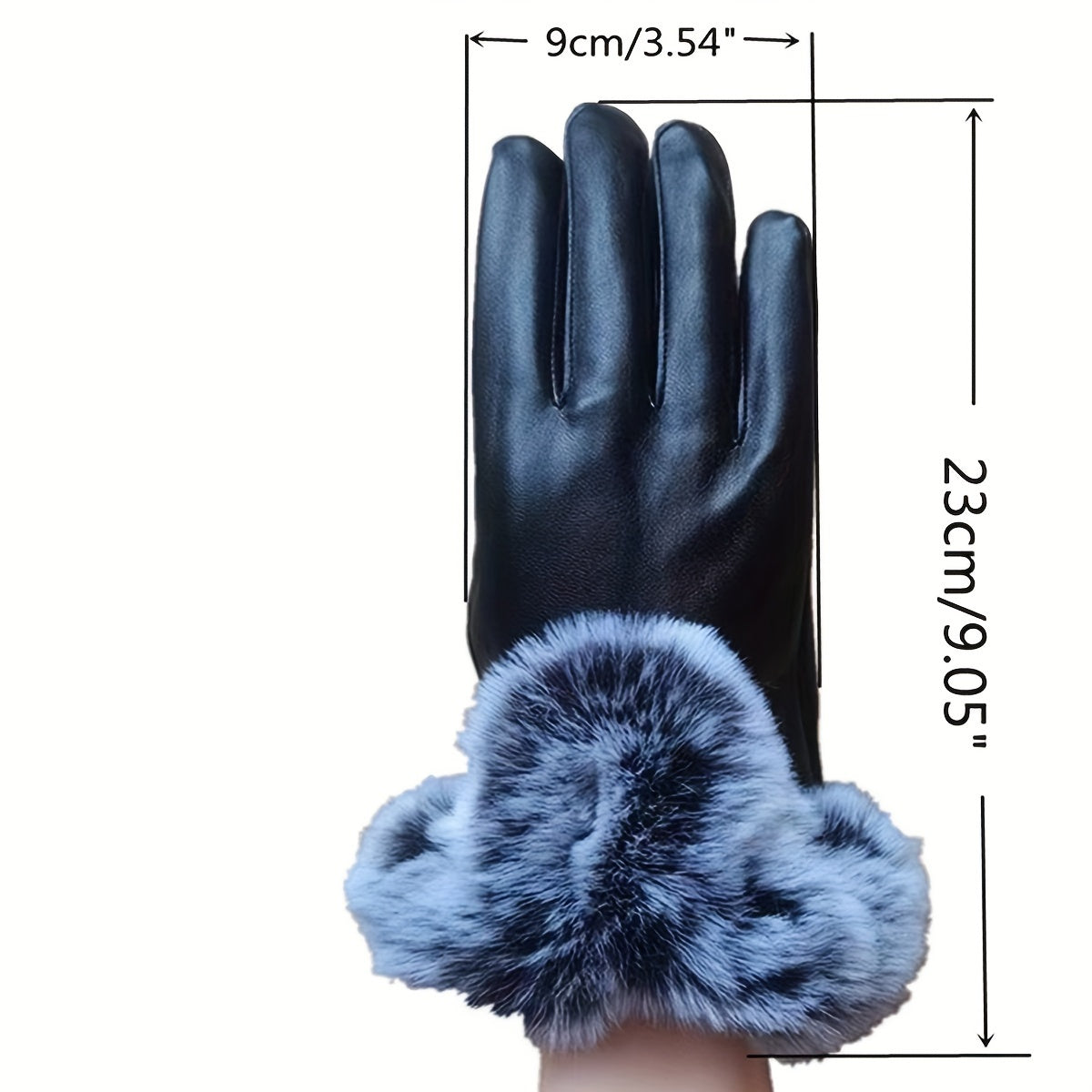 Warm Touchscreen Gloves for Men and Women, Plush-Lined, Coldproof, Elastic, Split Fingers
