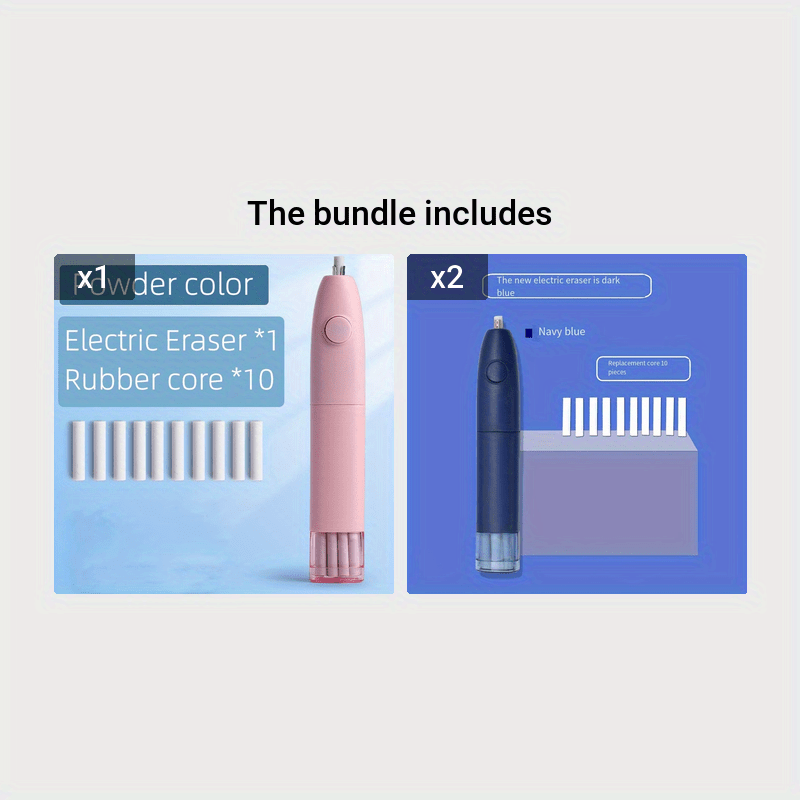 Electric Eraser with 10 Spare Cartridges for Art Students No Battery Needed