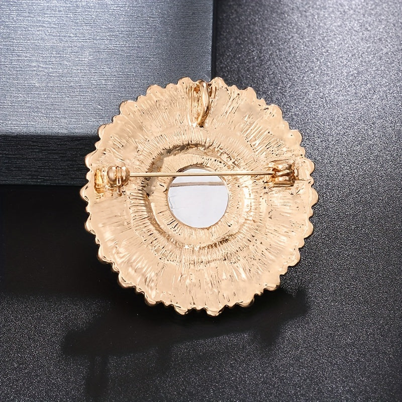 Turkuaz Kristal Boho Uslubidagi Brosh - Kiyim Aksessuari