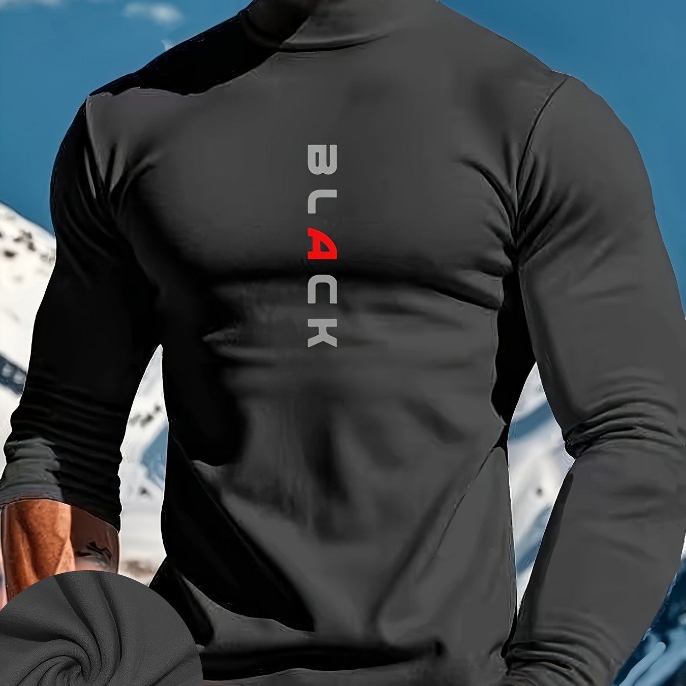 Sudadera de cuello alto elástico para hombre, ropa deportiva de manga larga para otoño e invierno