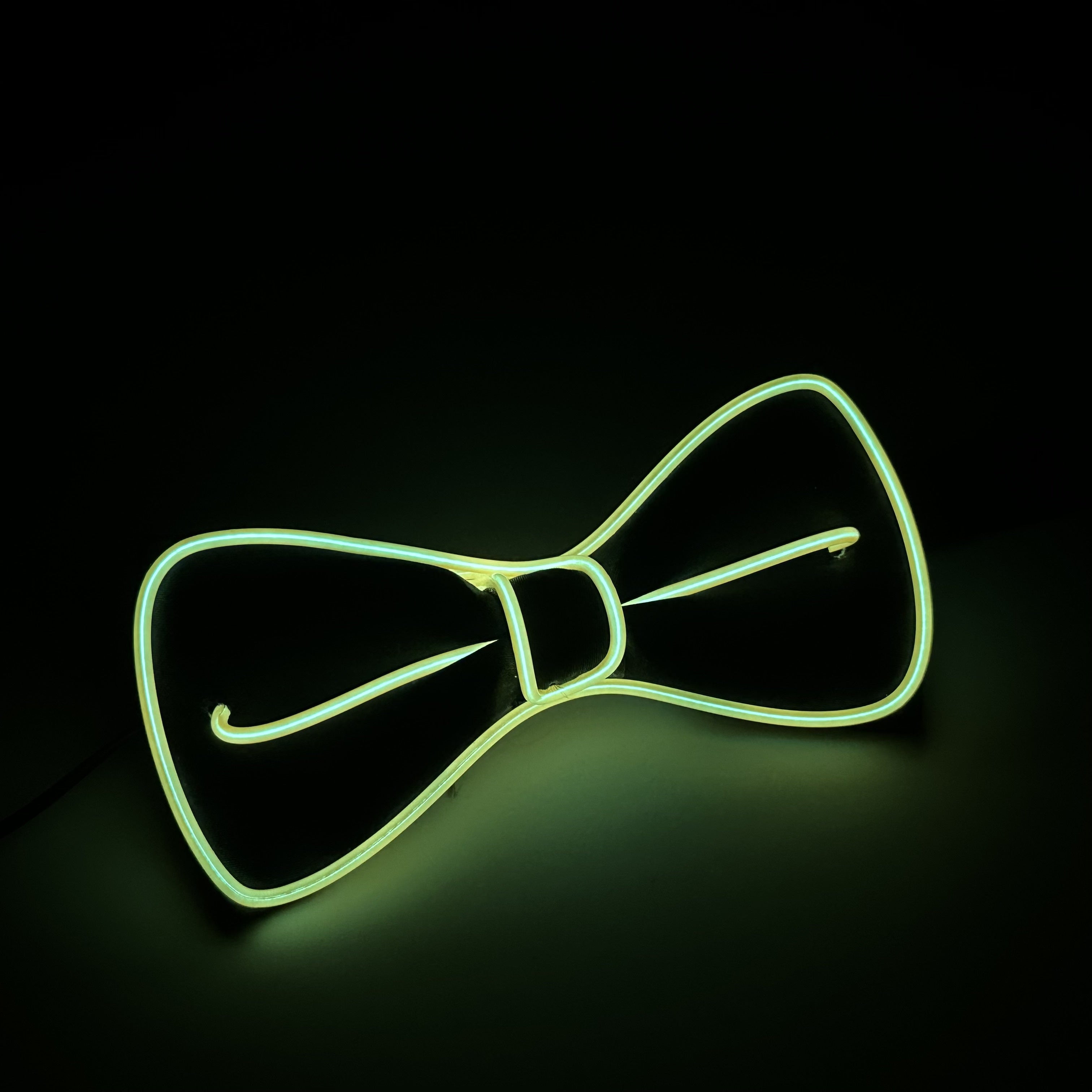 Halloween Glowing LED Neon Bow Tie for Parties Festivals and Celebrations