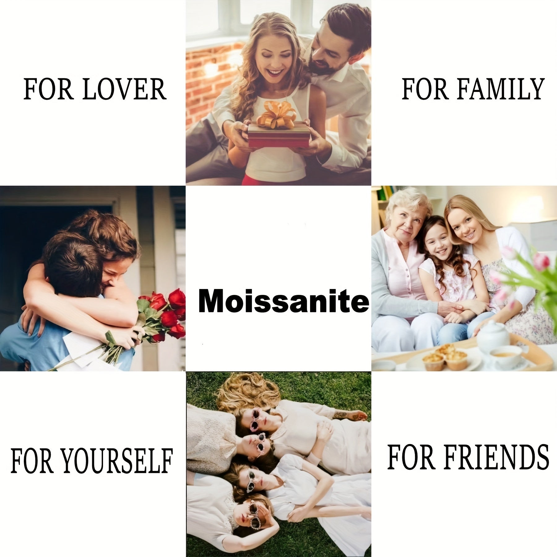 Sterling Silver Stud Earrings with 2.5 CT Moissanite Sparkle Gift for Women