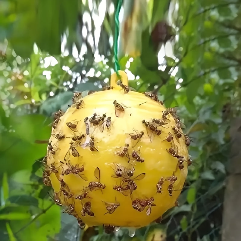 5 bolas repelentes de insectos y frutas pegajosas para jardín y uso en interiores