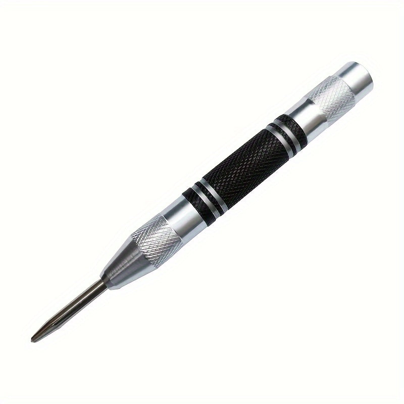 Automatic 130mm High-Speed Steel Center Punch Durable Aluminum Alloy Hand Tool for Metal Wood Glass