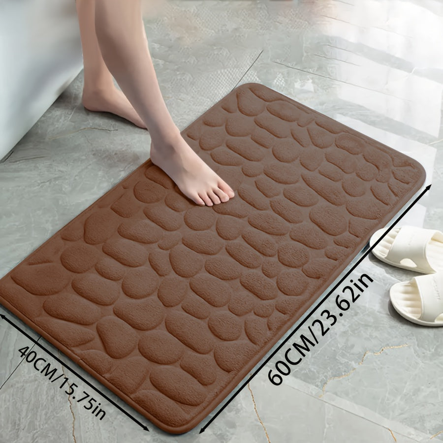 Zarif tosh naqshli poliester hammom matosi, yuqori zichlikdagi ko'pik, sirpanmaydigan to'qima dizayni. Hammom, dush, hammom bezaklari uchun juda singdiruvchi va yumshoq qulaylik.