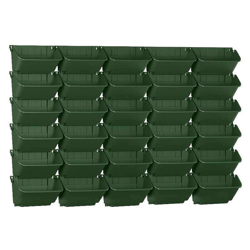 30 dona devorga o'rnatiladigan gul idishlari ichki va tashqi foydalanish uchun vertikal qavatli plastik o'simliklar uchun tutqichlar