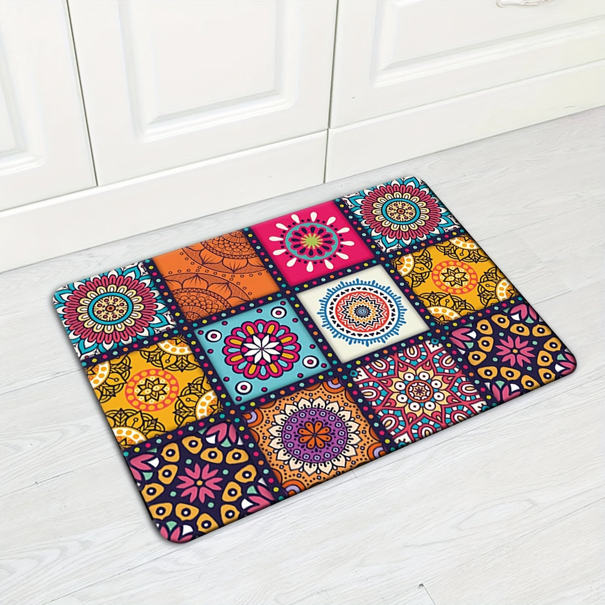 Moroccan-Inspired Non-Slip Area Rug, Soft Durable Washable for Living Room Bedroom Kitchen Bathroom Multiple Sizes