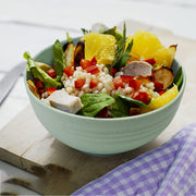 5-Piece Wheat Straw Bowl Set Unbreakable Microwave Safe Dishwasher Safe 16oz Pastel Textured