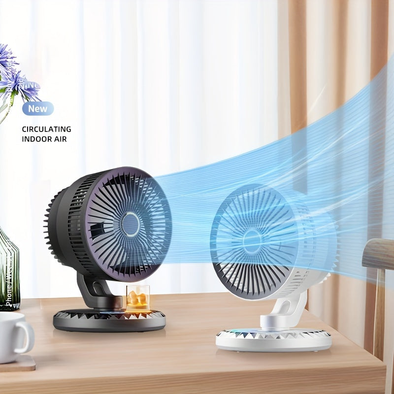 Portable USB Desktop Fan, Energy-Efficient, Adjustable Angle, Ultra-Quiet