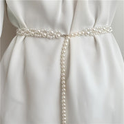 Women's Faux Pearl Waist Belt for Weddings and Special Occasions