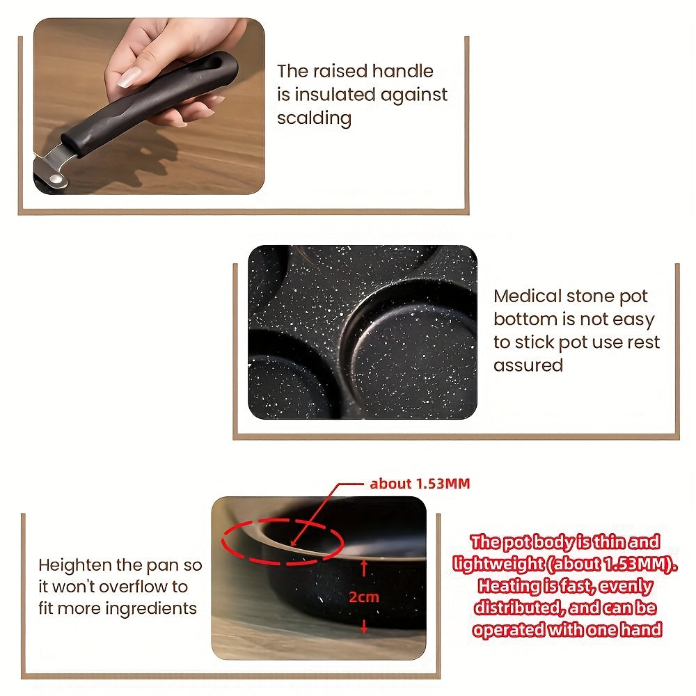 1 dona yopishmaydigan tuxum qovurish panasi gaz va elektr pechlar uchun, pancake va burgerlar uchun ideal