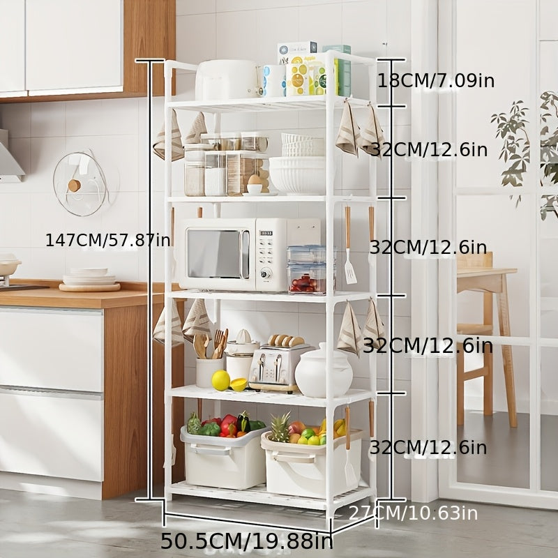 Multi-Tier Storage Organizer Rack with 4 Shelves for Kitchen Bathroom Bedroom