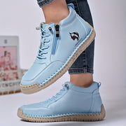 Ayollar uchun qo'lda tikilgan ish kiyimlari uchun yopiladigan mokasinlar, qora charm