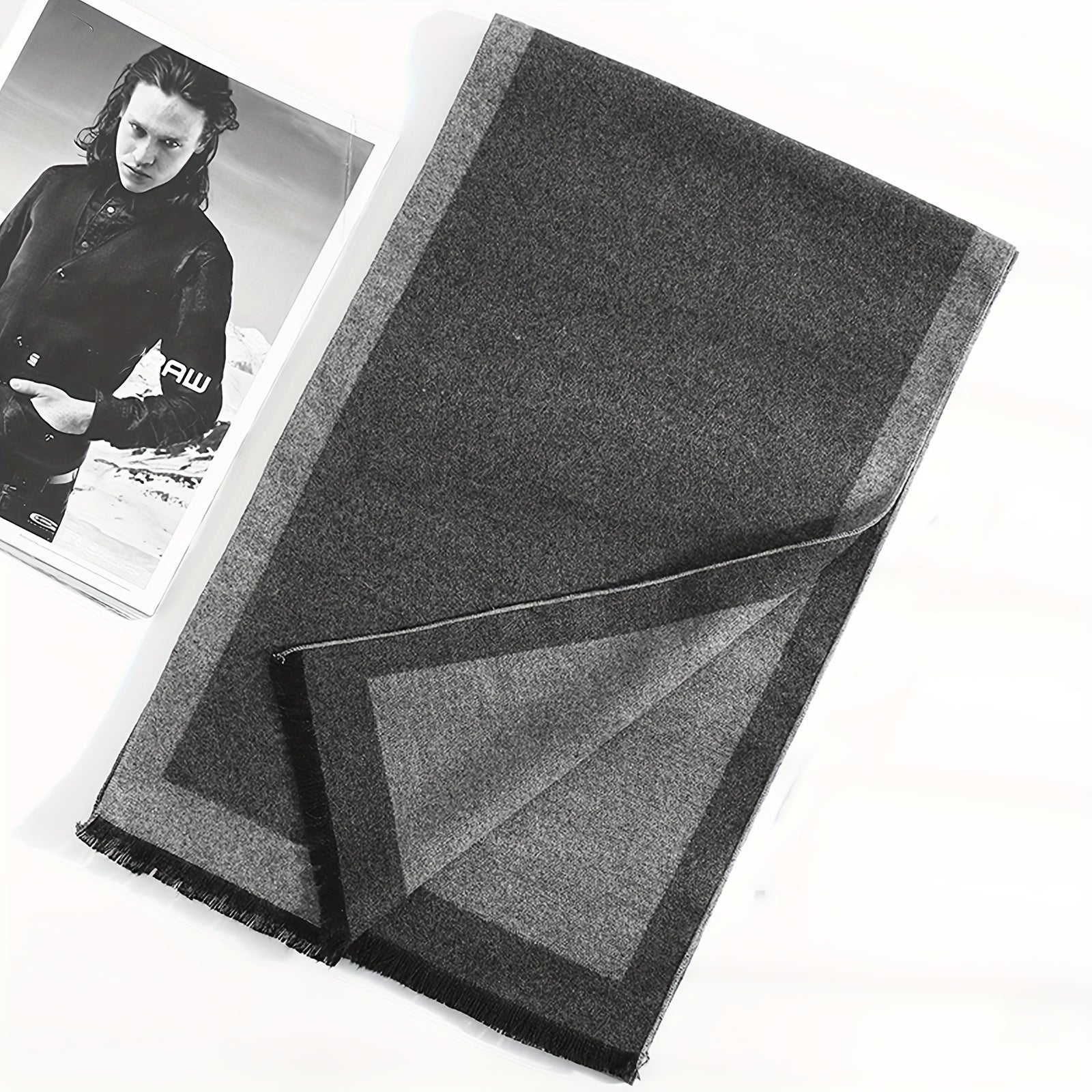 Men's Stylish Scarf 180x30cm Winter Travel Essential Gift