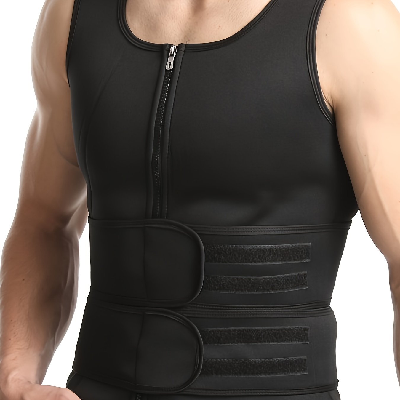 Men's Neoprene Waist Trainer Tummy Control Tank Top for Beer Belly Reduction