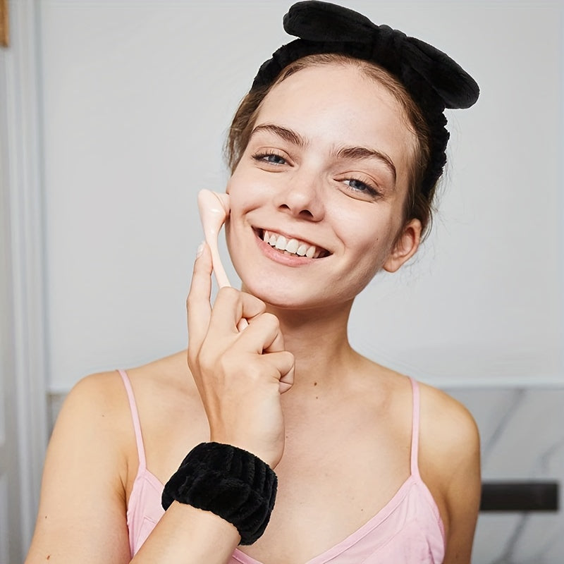 Ayollar soch bog'lamasi bilaguzuklar to'plami, elastik, paxta, tugunni bezash, ko'p rangli