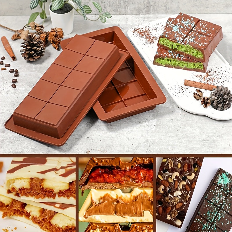 Silicone Chocolate Bar Mold Large Thick 2cm Deep for Making Pistachio Chocolate Bars
