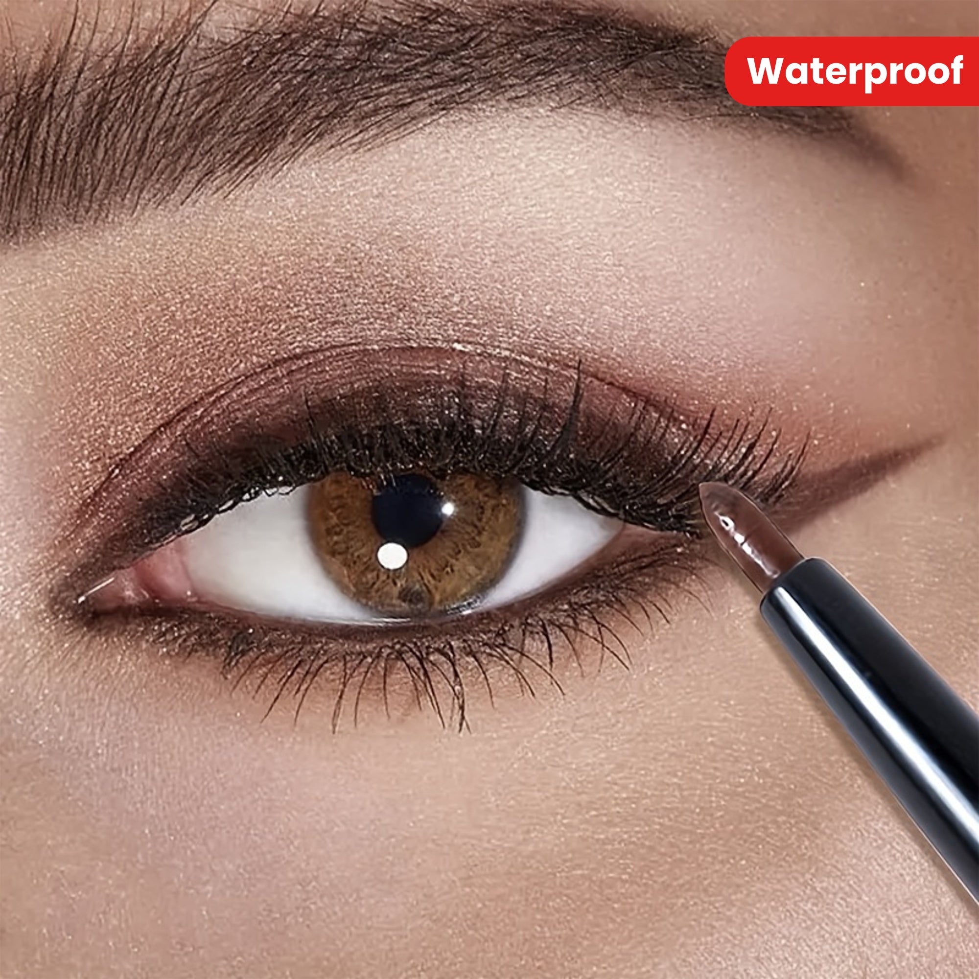 Pink Eyeliner Pencil Brown Waterproof Long-Wearing 3-in-1 Eyeshadow Lip Liner