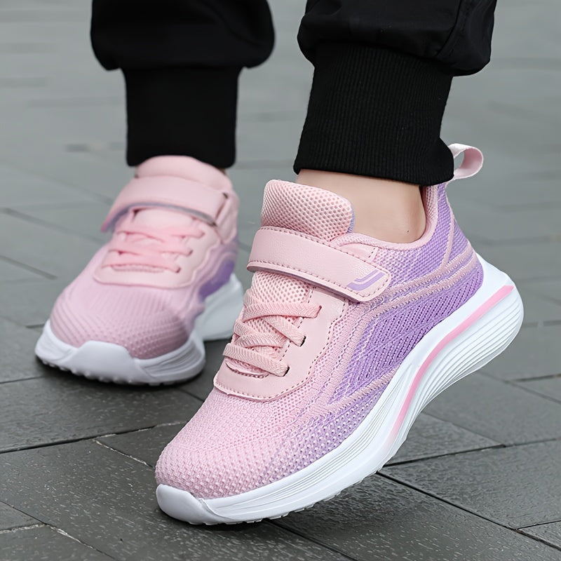 Girls Kids Sports Shoes Breathable Mesh Low Top Sneakers for Daily Wear and Sports