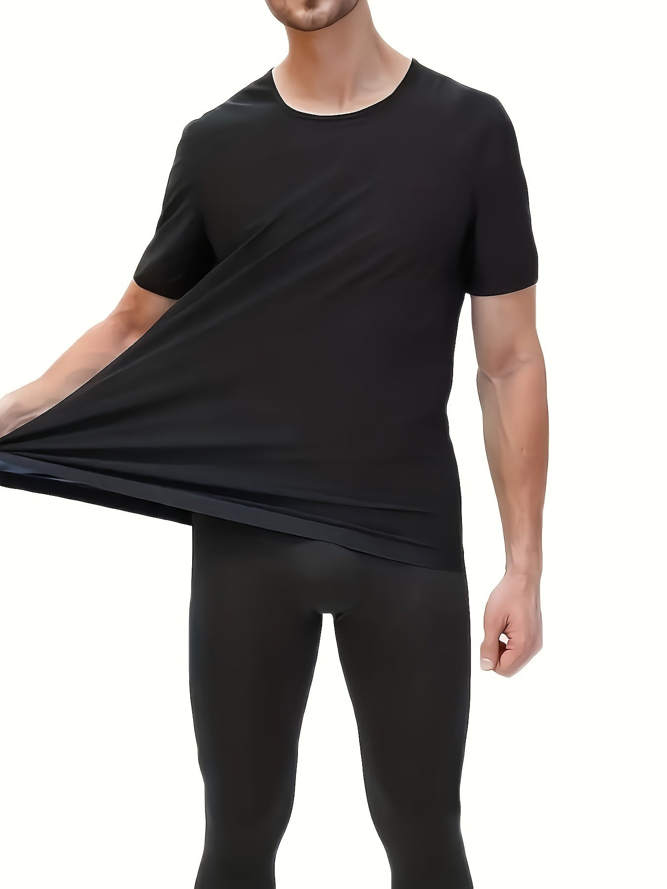 Camisa deportiva de manga corta para hombres, transpirable y para entrenamiento de fitness