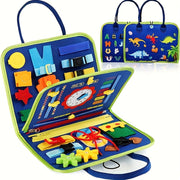 Bola uchun Interaktiv Ta'lim O'yinchoq Taxtasi - Ushbu Yagona Qavatli Faoliyat Kitobi bilan Ko'nikmalarni va Kognitiv Rivojlanishni Oshiring - Rang-barang Pushti/Moviyda Ideal Bayram Hediya