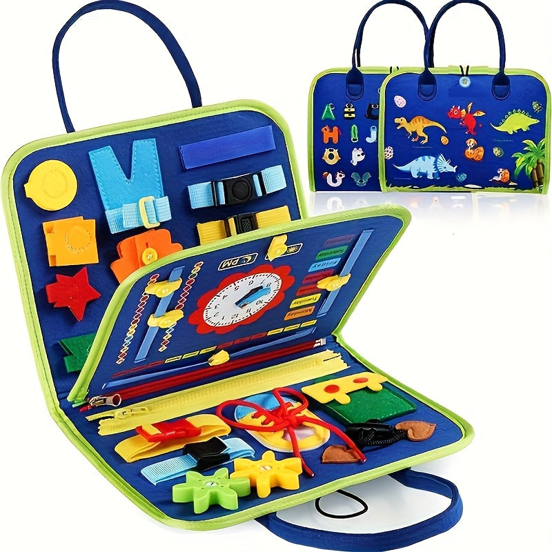 Educational Toy for Toddlers Interactive Activity Board Pink Blue Cognitive Development