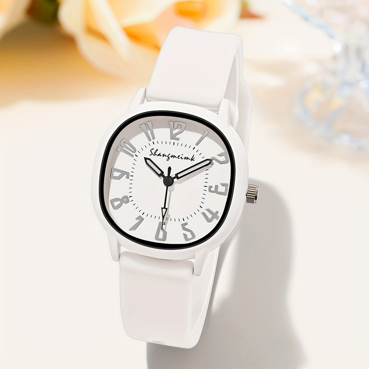 Women's Silicone Band Quartz Watch in Candy Colors for Daily Wear