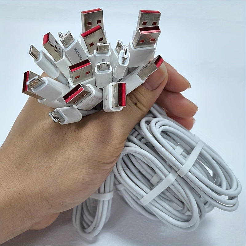 10 ta USB Type-C va Micro ma'lumotlar kabellari uchun mobil telefonlar uchun tekis matli