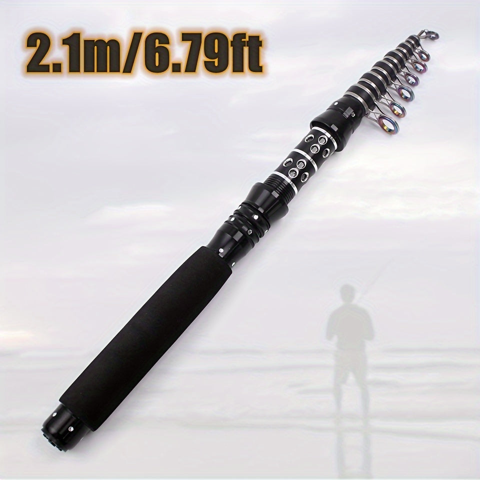 Carbon Fiber Telescopic Fishing Rod 2.1m-3.0m for Carp Bass Sea Fishing