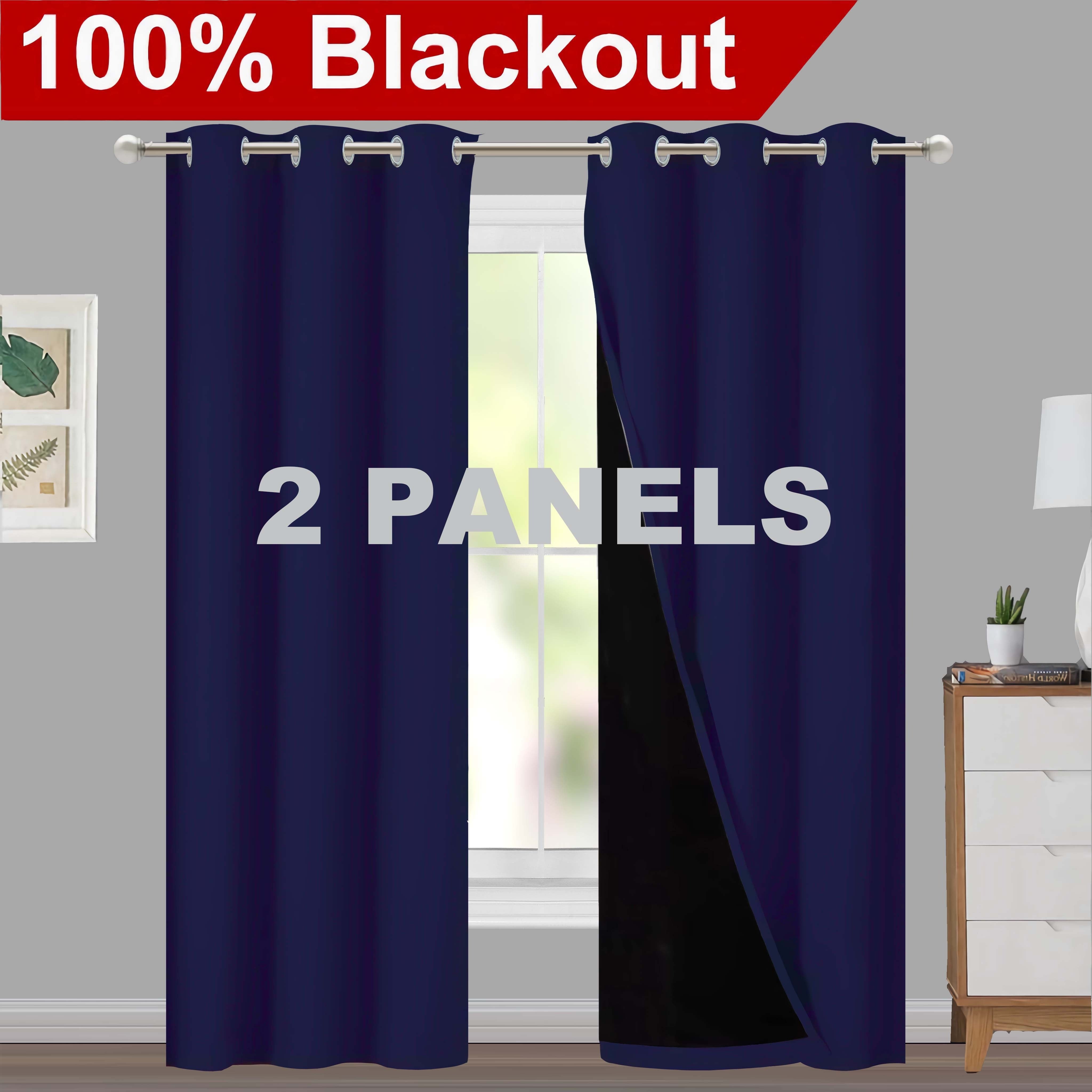 Blackout Curtains for Living Rooms and Bedrooms, Light-Blocking, Thermal Insulated