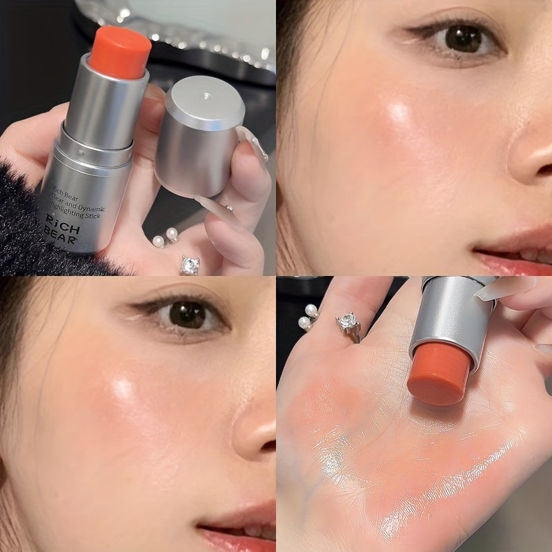 Barra de iluminador en gel ligero con hidratación para mujer, brillo natural y contorno