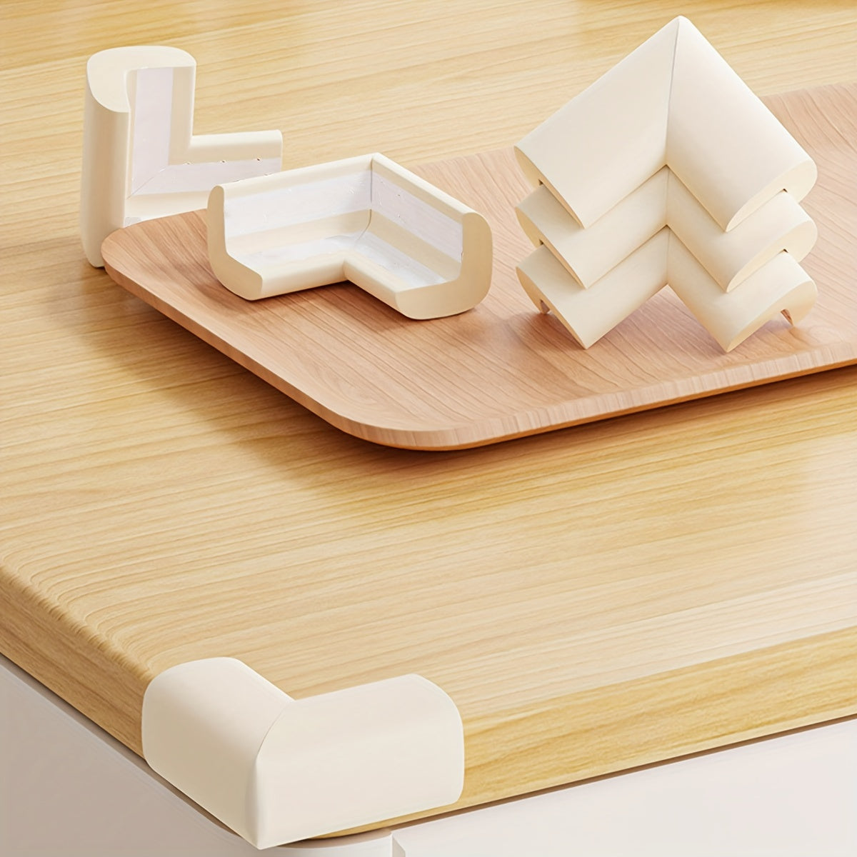 10 Pieces NBR L-Shaped Corner Guards for Table Edge Safety and Bed Protection