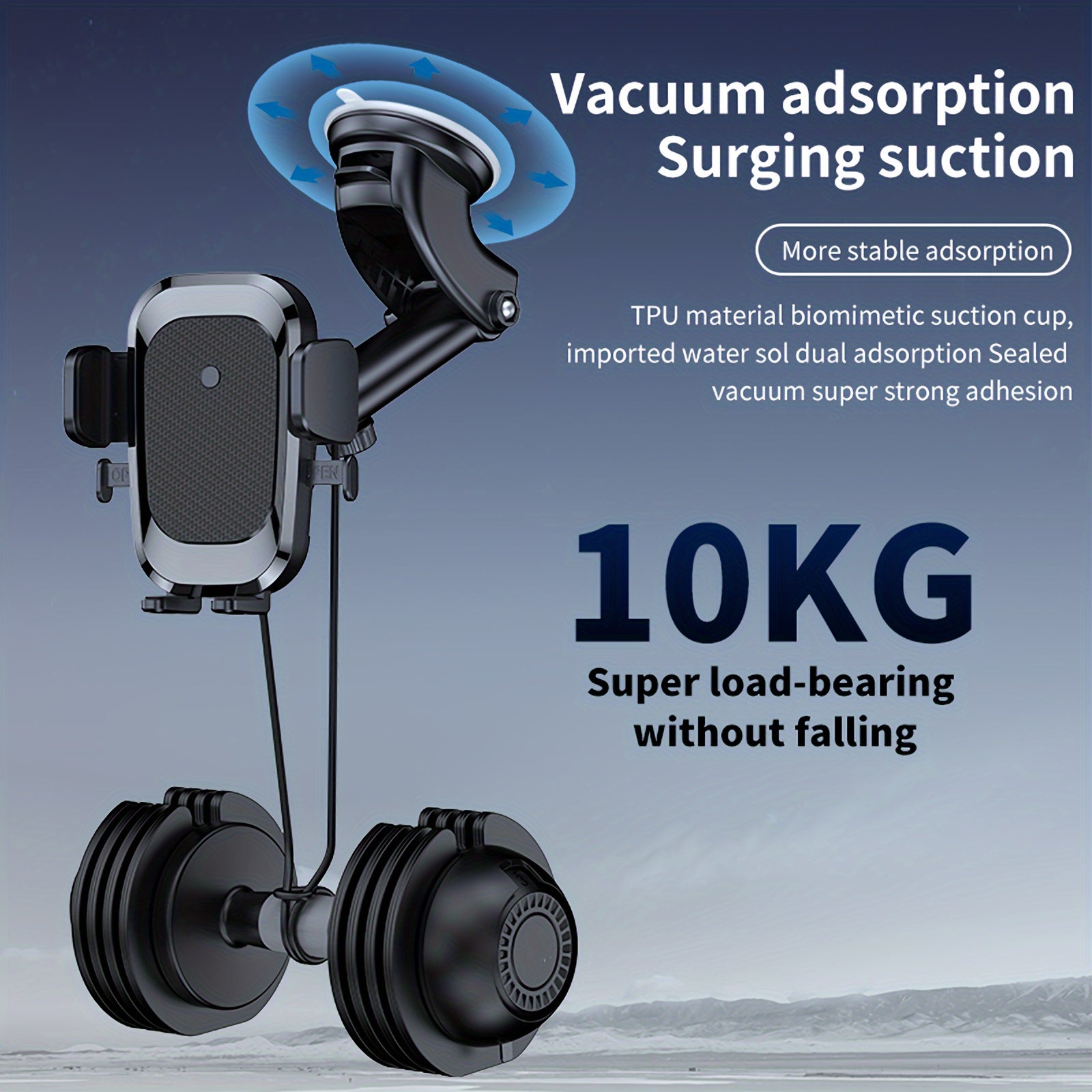 Universal Car Cell Phone Holder Adjustable Swivel Dashboard Mount