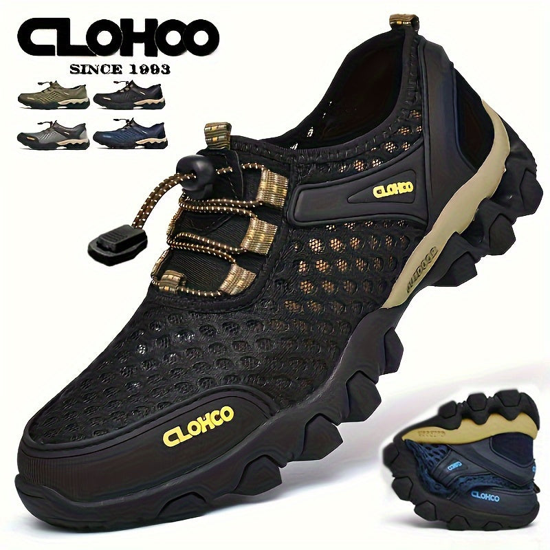 Men's Breathable Casual Sneakers Fabric Rubber Sole All-Season Comfortable Outdoor Shoes