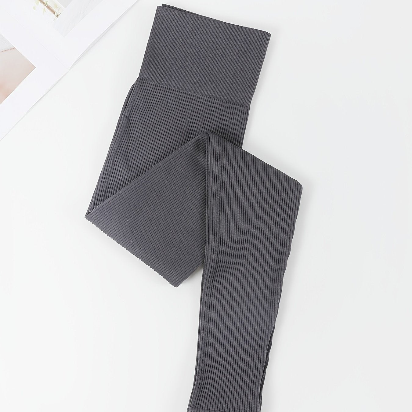 Women's High Stretch Yoga Leggings Long Length Solid Color Elastic Waist Activewear