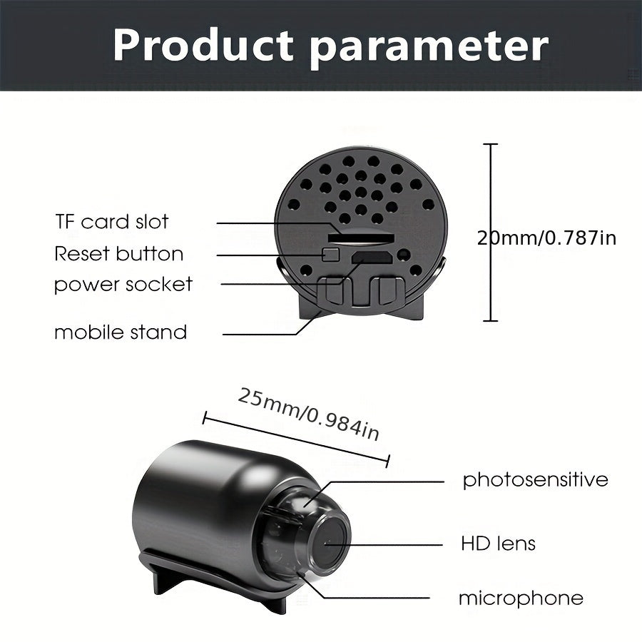 WiFi Security Camera with Motion Detection Night Vision USB Powered for Home Office Surveillance