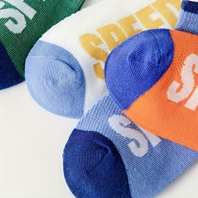 10 пар дышащих сетчатых носков для мальчиков с мультяшным дизайном для детей до 12 лет