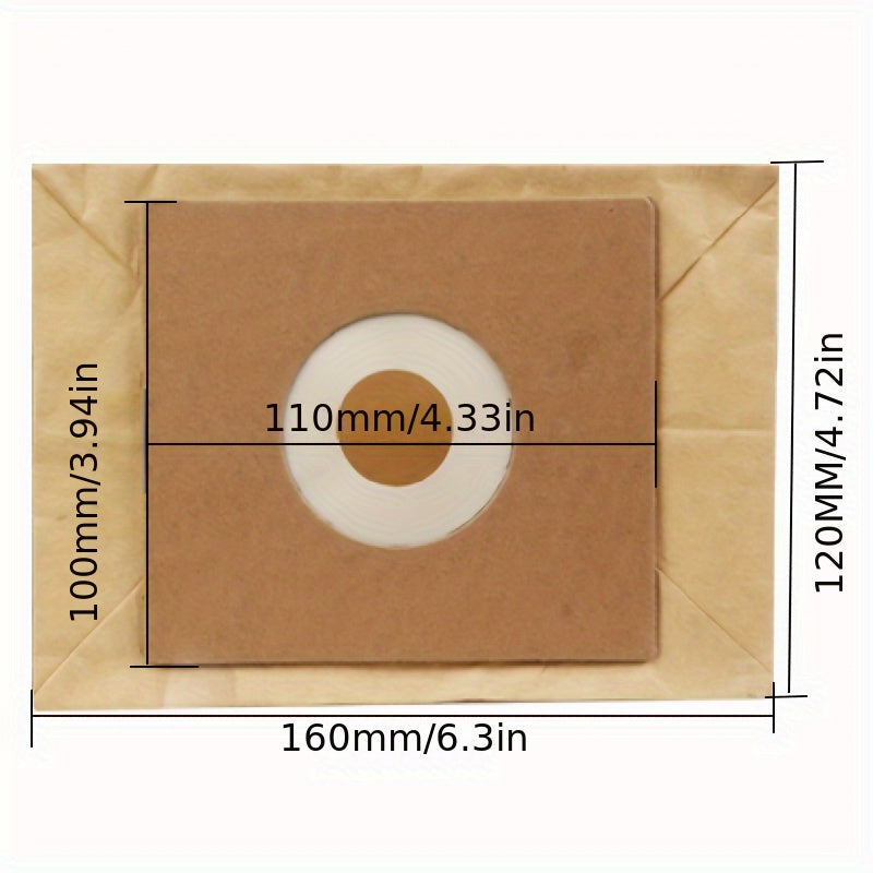 5 Pack Dust Bags for Vacuum Cleaners Compatible with QW12T-607 ZW1000-3 Black