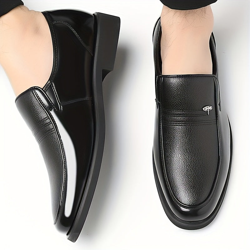 Мужские кожаные туфли-лоферы для делового casual с амортизирующей подошвой