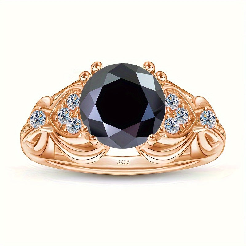 Colorful Moissanite Halo Ring Sterling Silver Bohemian Bouquet Engagement Band Hypoallergenic for Women