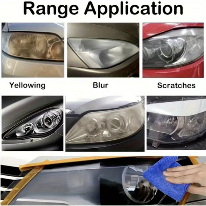 Car Headlight Restoration Paste for Brightness, Scratch Removal, Yellowing