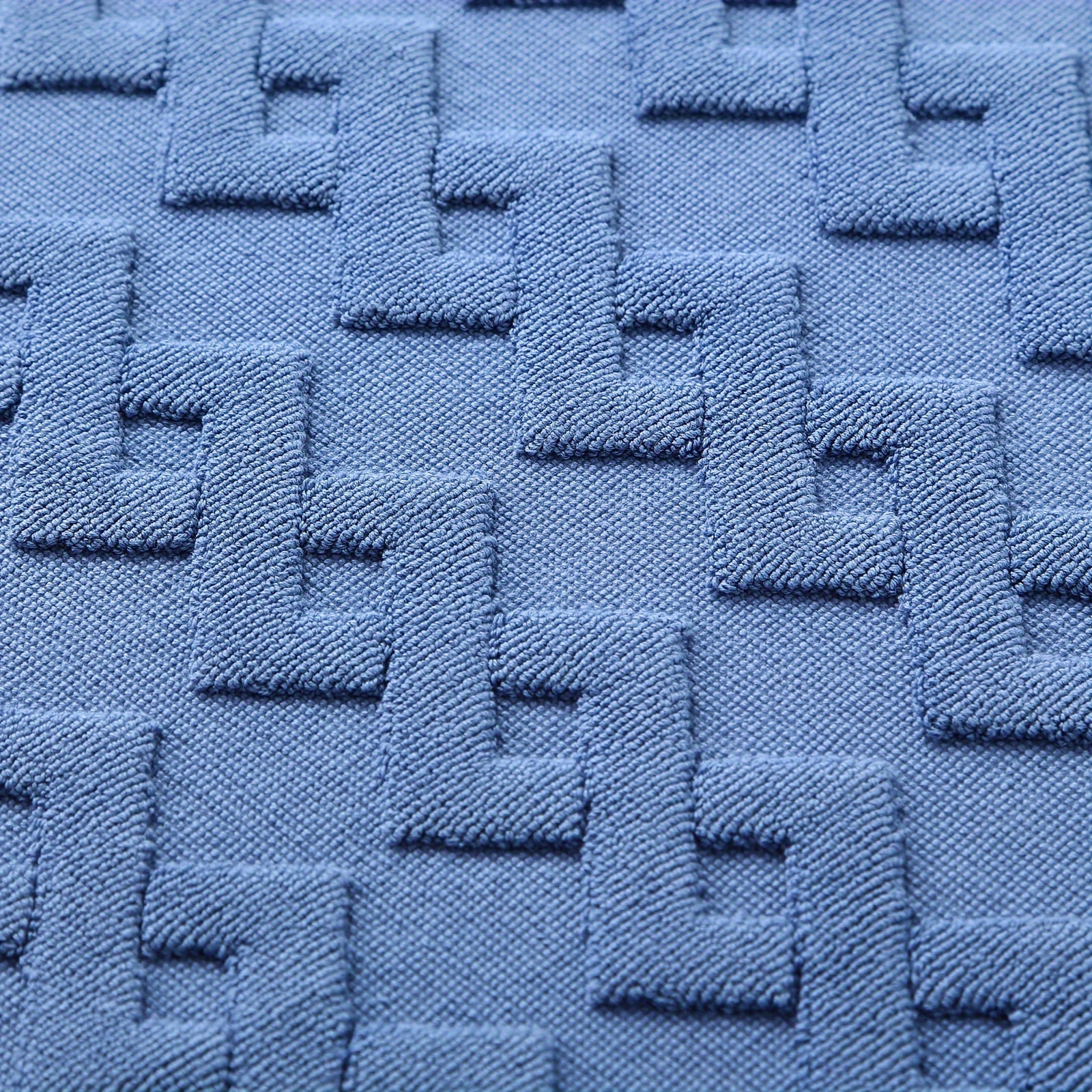 Non-Slip Bath Mat Absorbent Square Rug with Striped or Solid Colors for Bathroom Safety