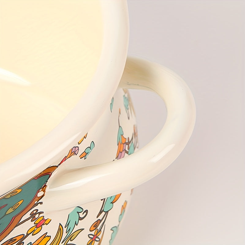 Enamel Pot with Cartoon Design for Cooking and Serving, Kitchen Essential