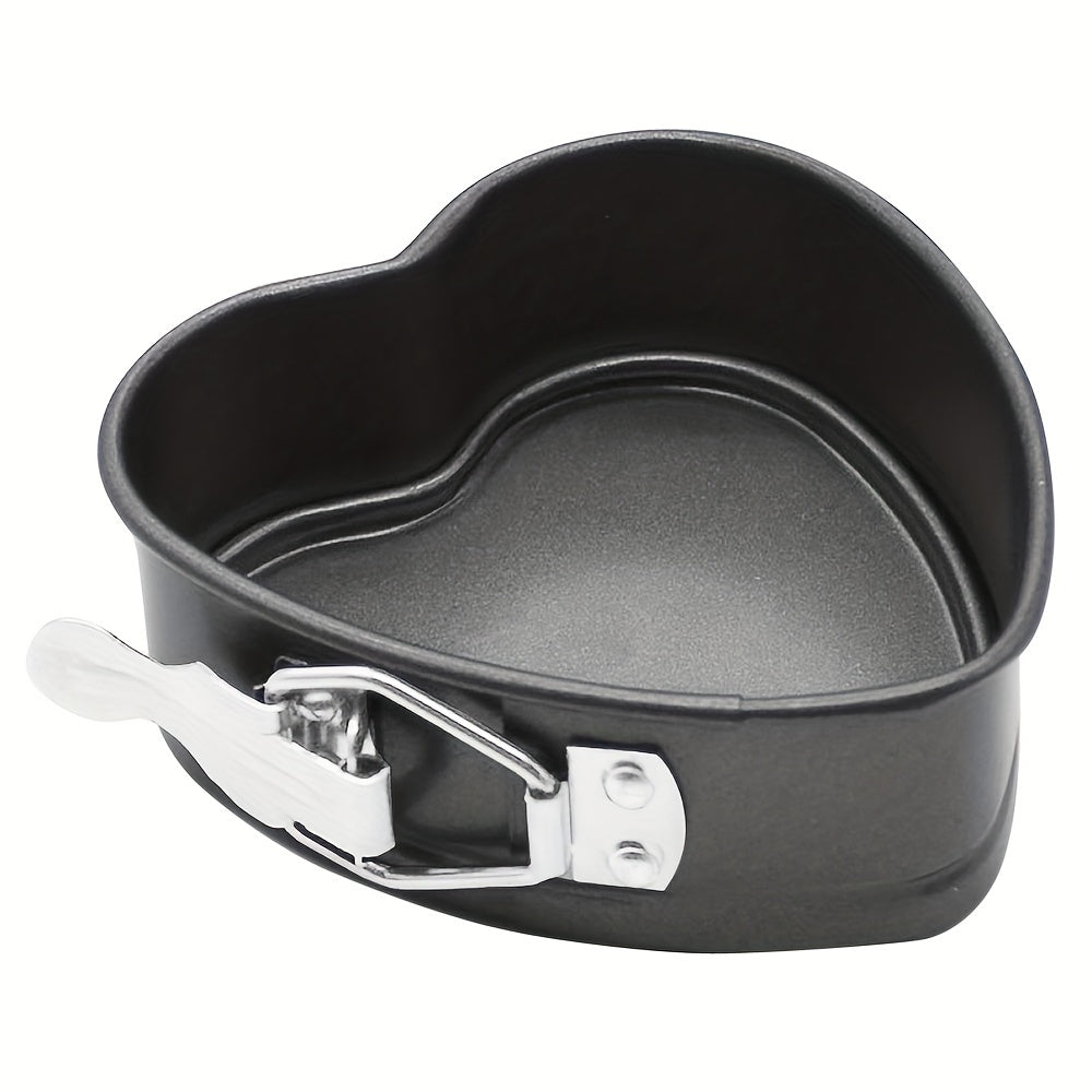 Heart-Shaped Detachable Bottom Baking Pan 10.49cm Nonstick Leakproof Cake Mold