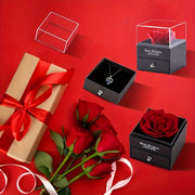 Heart-Shaped Pendant Necklace for Mom with Synthetic Zirconia in Rose Gift Box