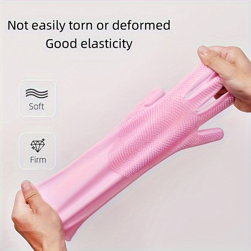 Silicone Pet Bathing Gloves Waterproof Tear-Resistant for Grooming and Shedding