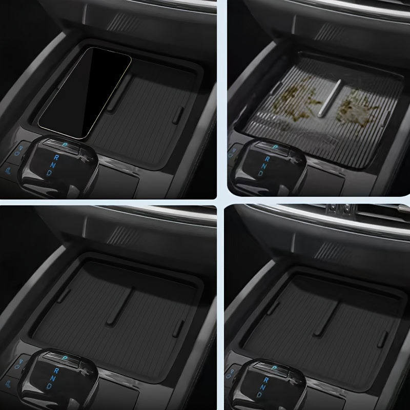 Silicone Car Interior Protection Mat for 24 Models Nonslip Central Console Pad